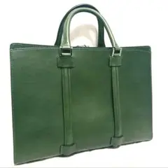 【週末SALE】★未使用★ ルボナー 天ファスナーブリーフケース グリーン