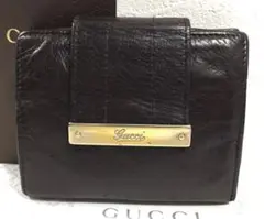 GUCCI/グッチ シマ メタルバー 折り財布 181669
