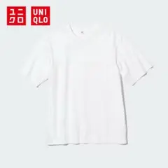 ユニクロ　UNIQLO　オーバーサイズポケツキTシャツ　5分袖　ホワイト