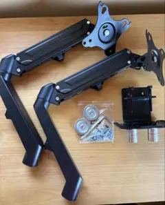 グリーンハウス モニターアーム2画面 GH-AMDJ2H-BK