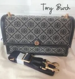 トリーバーチ 新品 Tモノグラム ジャカード ショルダー バッグ 81863