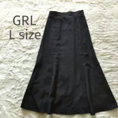 ✨GRL✨ブラック/フレアスカート/後ろウエストゴム
