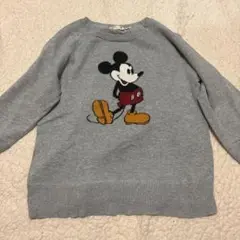 ミッキーマウス刺繍グレーのトレーナー