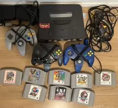 【動作確認済】Nintendo 64 本体 コントローラー3つ ソフト付き
