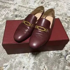 BALLY バーガンディ レザー ローファー