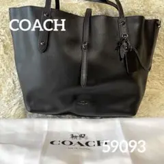 COACH コーチトートバッグ★ブラック黒 花柄 59093ブラック 保存袋付