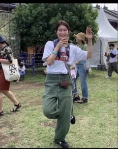 shinzone 34 カーゴパンツ　ベイカーパンツ　カーキ