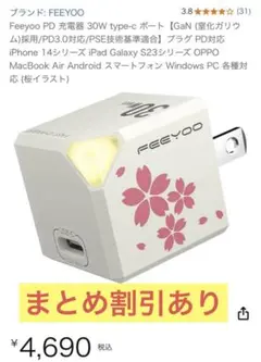 FEEYOO 30W Type-C 充電器