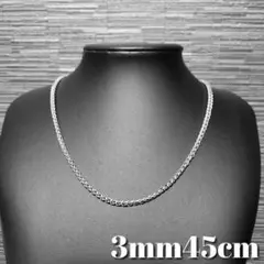 3ｍｍ45ｃｍ　スパイクトリプルネックレス　　ステンレス　立体二重構造