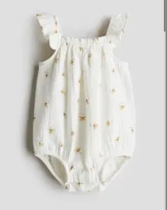 H&M パターンモスリンロンパース　6-9M