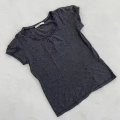 IKCO Tシャツ ダークグレー 半袖 無地 ラウンドネック コットン Mサイズ