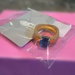 オレンジバンド 青い宝石 リング サイズ13新品未使用品