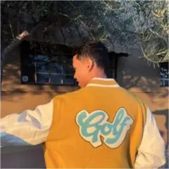 GOLF WANG DIRT LETTERMAN JACKET MUSTARD