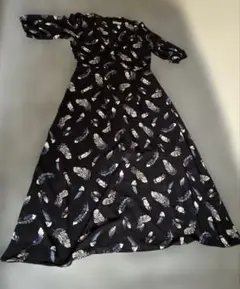 ALKEMI ロングワンピース　ショートパフスリーブ