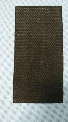 印伝革　黒漆麻の葉模様の鹿革 未使用品　レトロ