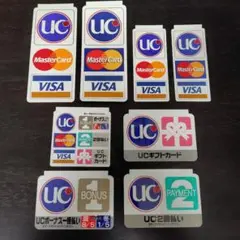 UCカード 加盟店用ステッカー　8枚セット　ノベルティ