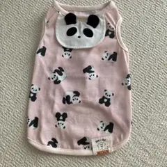 犬用服　パンダ柄タンクトップ Lサイズ