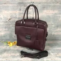 超美品 FERRAGAMO フルレザー ロゴ 2way バッグ