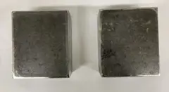 厚み70mm 鉄ブロック2個 9.7cm×9.7cm DIYに 彫金/工具/金床