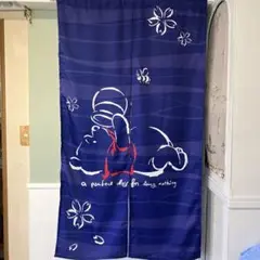 【新品未使用/訳あり特価】おしゃれな和風デザイン!和柄プーさんのれん