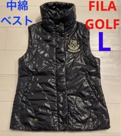 FILA GOLF フィラゴルフ レディース 中綿 ベスト ゴルフウェア 黒 L