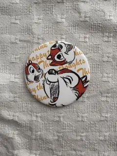 チップとデール 缶バッジ　ディズニー