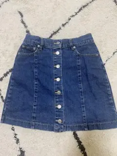 INGNI ボタンフロント　ミニスカート　デニム　ブルー　Mサイズ