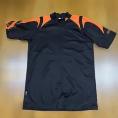adidas スポーツシャツ Mサイズ 黒/オレンジ
