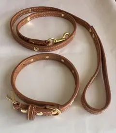 BIRDIE 本革　ハートメタル　犬用　首輪&リード