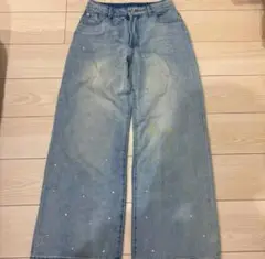 GRL ビジューストレートデニムパンツ cu466