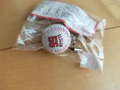 カープミニボールストラップ エルドレッド55 サイン入り