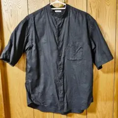 週末セール！ユニクロフレンチリネンシャツ ブラックMサイズ
