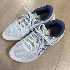 ASICS UP COURT5 ホワイトデニムブルー24.5cm インドア用