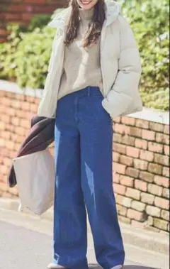 美品　ユニクロ　ワイドトラウザージーンズ