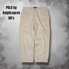 00s RalphLaurenフィリップパンツ ワイドレッグ ポロチノ USA