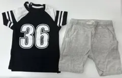 H&M 半袖 半ズボン セットアップ 80cm