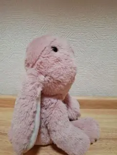 【美品】ピンクのウサギぬいぐるみ 約20cm