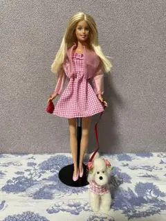 Barbie バービー人形 犬のさんぽ プードル付き