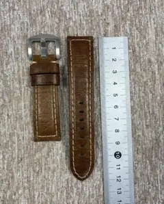 腕時計 レザーベルト 本革 22mm ダークブラウン 中古品