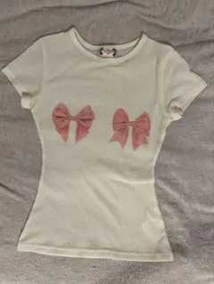 SCULPTOR リボンTシャツ ホワイト