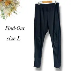 Find-Out スポーツウェア パンツ L 黒 伸縮性 薄手 ウエスト3993
