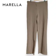 MARELLA マレーラ ウール混 フレアパンツ ワイドパンツ 40 ブラウン