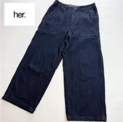 【美品】her. デニムパンツ 濃紺 HugHug購入