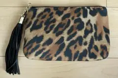 【未使用】ESCADA クラッチバッグ ポーチ レオパード柄