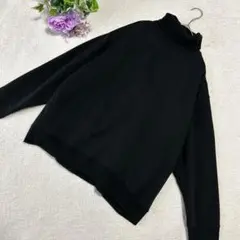 【closshi しまむら】ハイネック裏起毛トレーナー　ブラック黒　ゆったり　L