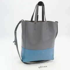 【美品】セリーヌ トートバッグ パーティカル カバ スモール バイカラー