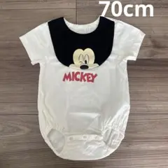 美品 フタフタ ディズニー ミッキー ロンパース 70cm