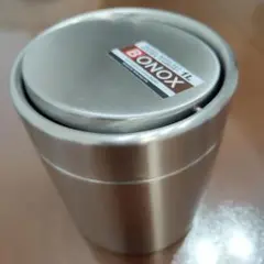 ステンレス 卓上ふた付きゴミ箱 高さ140mm 直径120mm