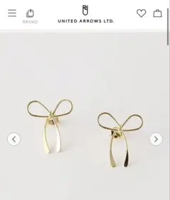 UNITED ARROWS ゴールドリボンピアス