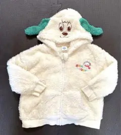 美品　いないいないばあっ！ わんわん　耳付きボアパーカー　100センチ　試着のみ